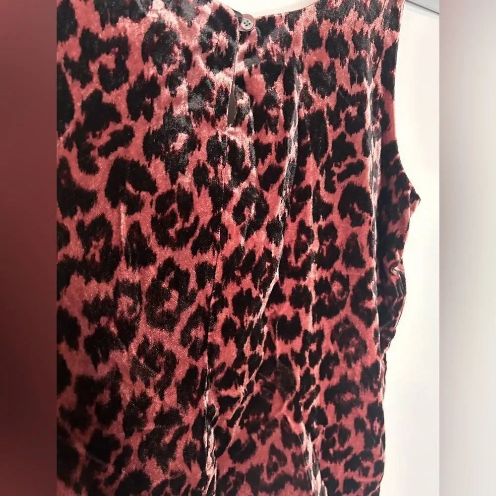 J.Crew Printed Leopard Velvet Tank - Picture 4 of 5